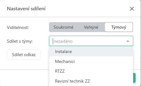 Data view sharing team