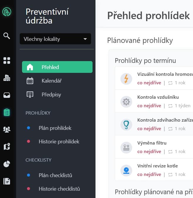 Preventive maintenance module