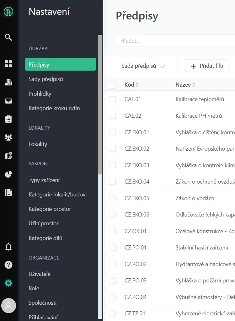 Settings module