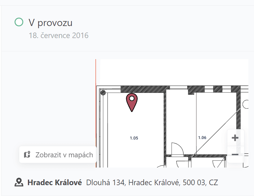Map asset placed