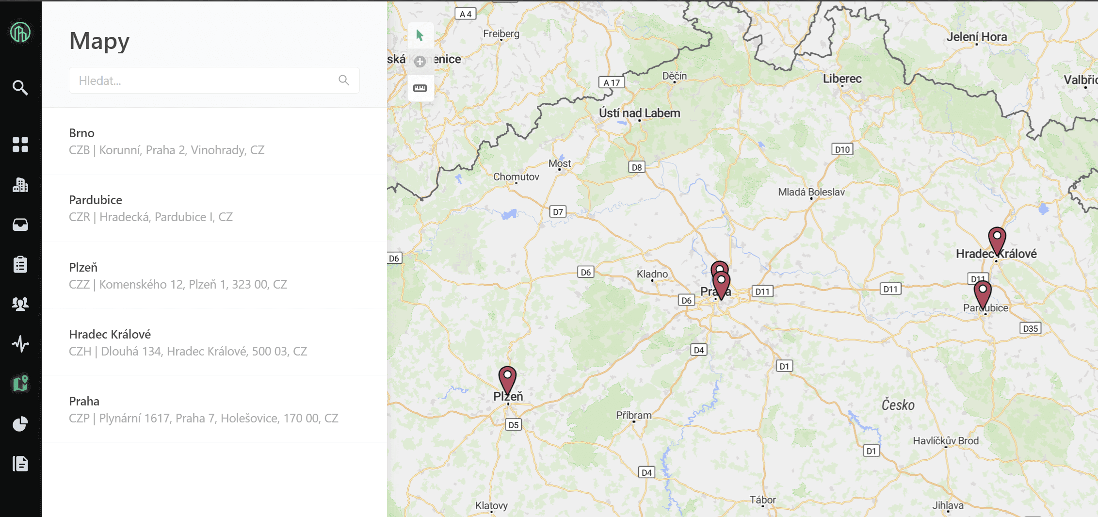 Map locality selection
