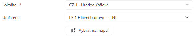 Map select on map button