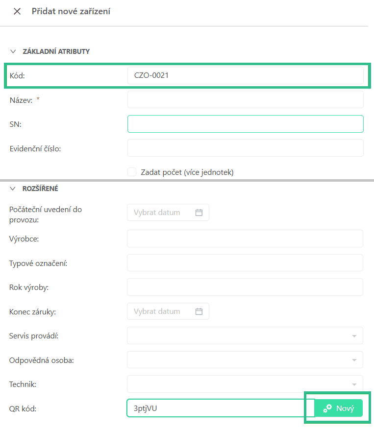 Assign reserved qr code step 2