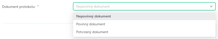 Inspection type checklist option