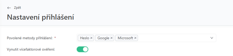 Two factor authentication
