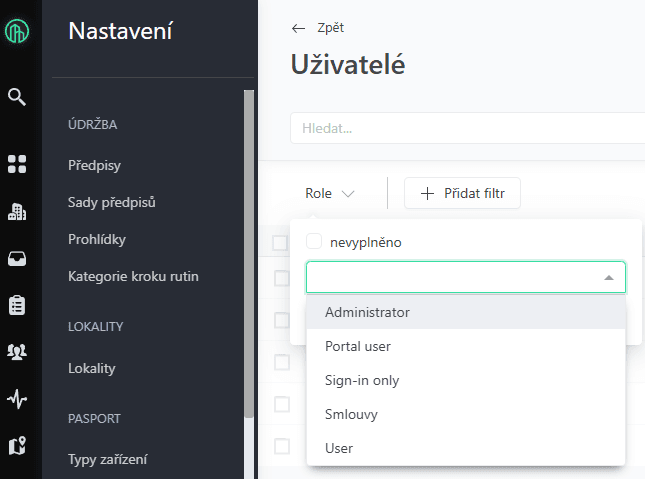 User role search