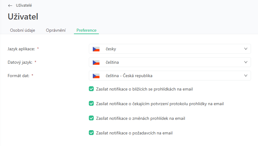 User edit password reset