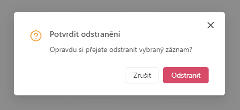 User remove action